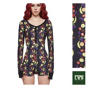 *NWOT* Dolls Kill | Willy Wonka Dreamer of Dreams Graphic Romper - Sz S / Black